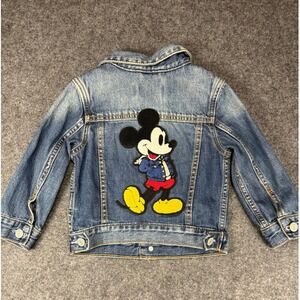 Baby GAP Disney Mickey Mouse Denim Jacket, Size 18-24 Months, Toddler